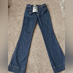Pilcro Indigo High-Rise Wide Leg Jeans
